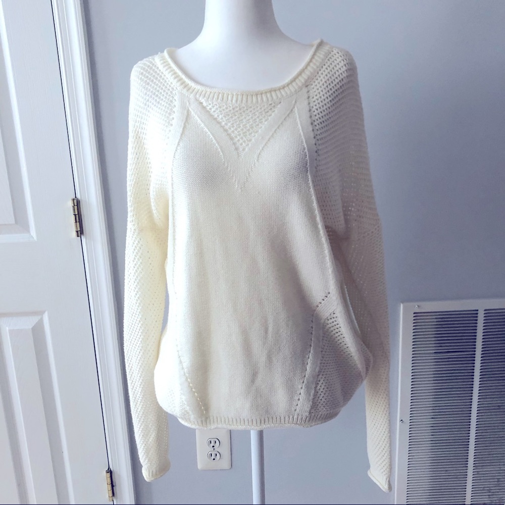 Olive + oak long sleeve sweater . Am guessing size is S or M